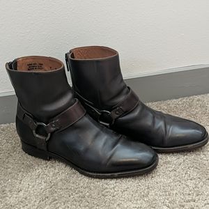 Frye boots mens 9d zipper back made in italy, nice